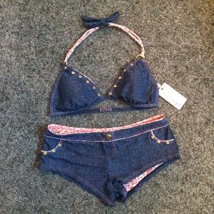 Denim-look bikini